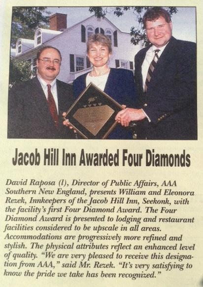 AAA awards Jacob Hill Inn Four Diamonds